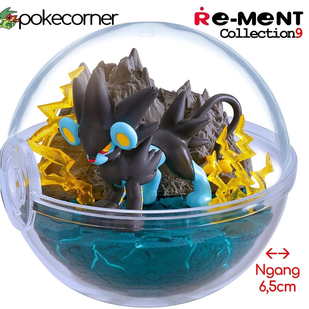 [Vol9] Quả Cầu Pokemon Terrarium Collection 9 Luxray chính hãng Re-Ment - trong suốt, mở nắp được - PokeCorner