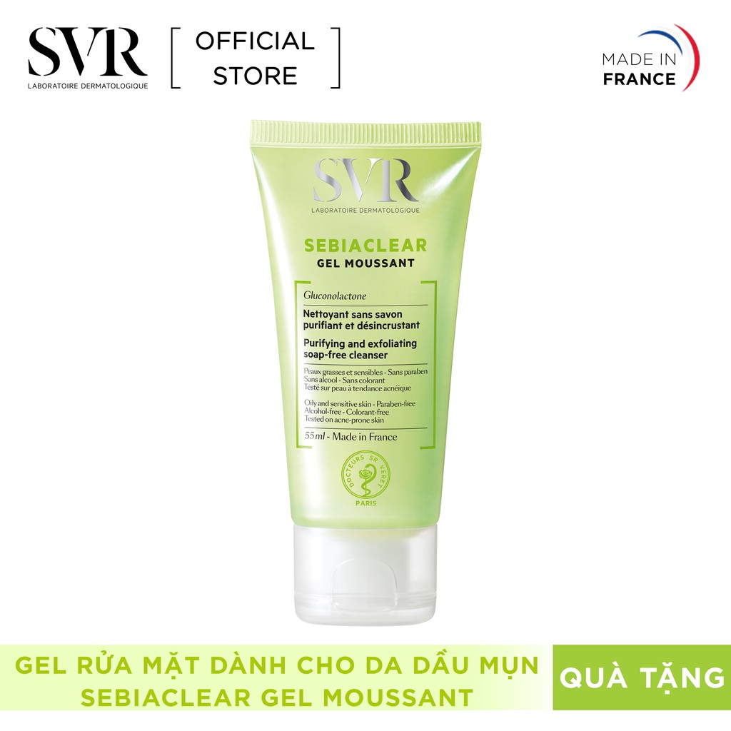 Bộ đôi Kem làm giảm mụn SVR Sebiaclear Active 40ml và Gel rửa mặt không xà phòng Sebiaclear Gel Moussant 55ml | BigBuy360 - bigbuy360.vn