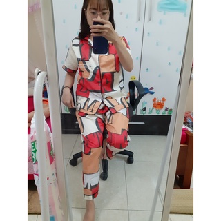 (Ngẫu nhiên) Pizama áo cộc quần dài (40~60kg)
