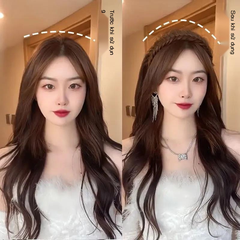 [Aishang Xinh Đẹp] Băng Đô Tết Tóc Giả Xương Cá Thắt Bím Tóc Tạo Kiểu Tóc Xương Cá Có Răng Chống Trượt Khí Chất