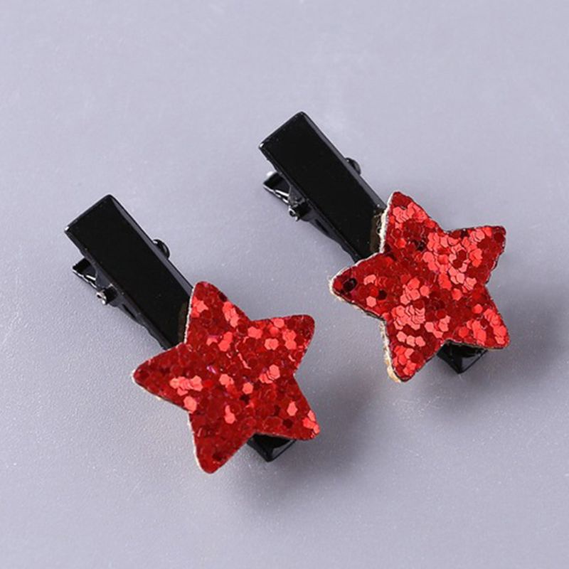 Set 2 Kẹp Tóc Hình Ngôi Sao Lấp Lánh Cho Bé Gái
