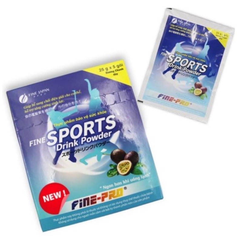 SPORTS Drink Powder nước uống bù điện giải cho cơ thể ,hộ trợ tăng cường sinh lực, Fine Sports Drink Powder - Fine Japan