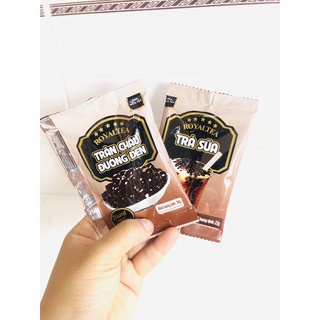 Set trà sữa trân châu đường đen