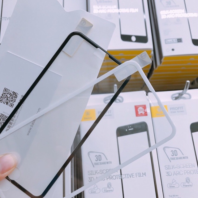 🔜 KÍNH CƯỜNG LỰC BASEUS MÉP DẺO GIẢ X FULL MÀN HÌNH 🍬 IPHONE 6 6s 6plus 7 7plus 8 8plus X XS MAX 3D