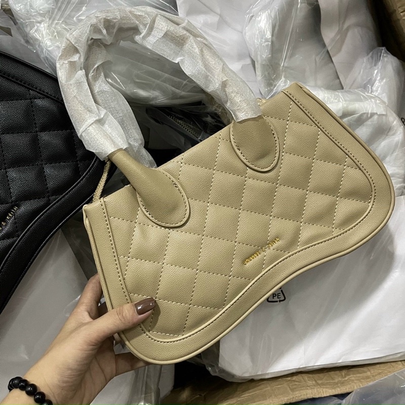 TÚI MICAELA TWEED QUILTED SCULPTURL TOTE