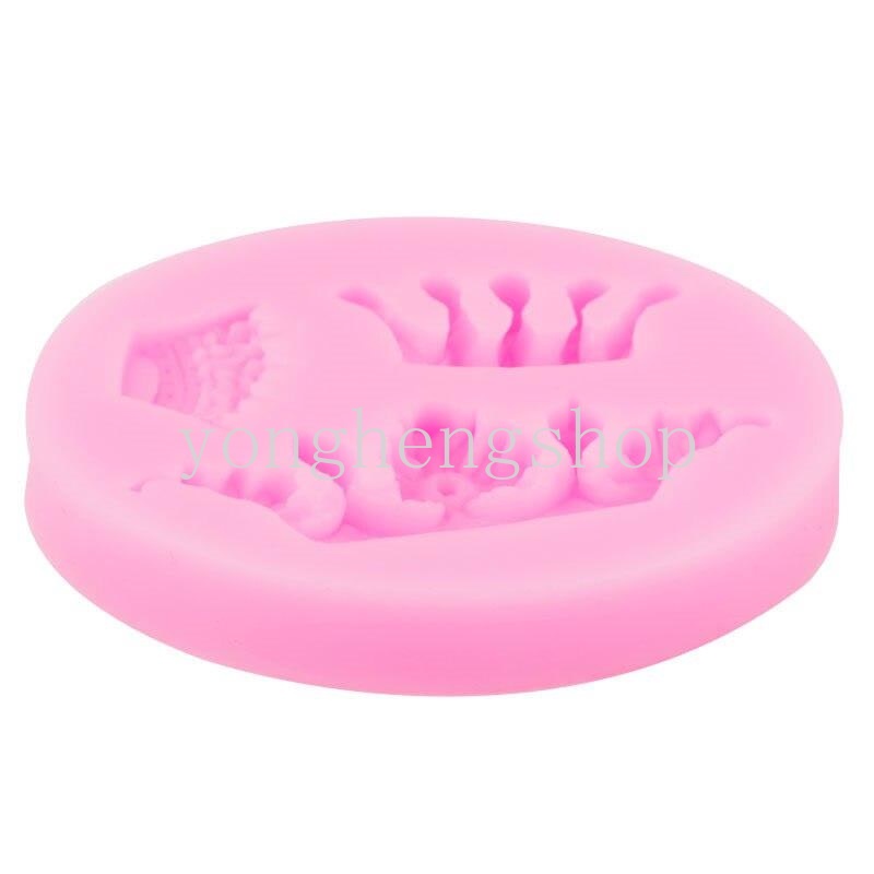 Khuôn Silicone Làm Bánh Tạo Hình Vương Miện 3D Độc Đáo Tiện Dụng