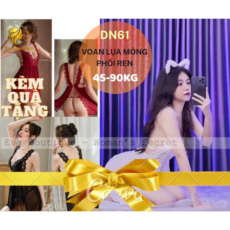 _DN61_Váy ngủ sexy xuyên thấu hở mông [evaboutique9x]
