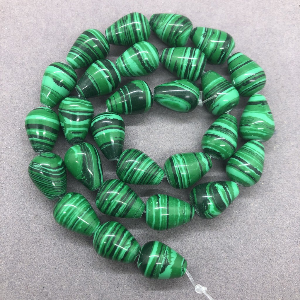 Chuỗi Hạt Đá Malachite Tự Nhiên Dùng Làm Vòng cổ