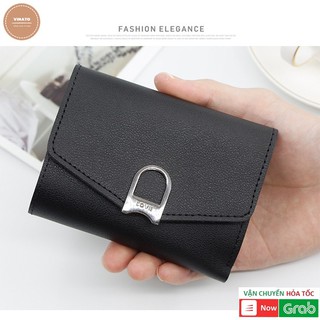 Bóp da cầm tay mini dự tiệc sang trọng, ví đựng tiền nhỏ gọn da Pu chống nước không bong nổ