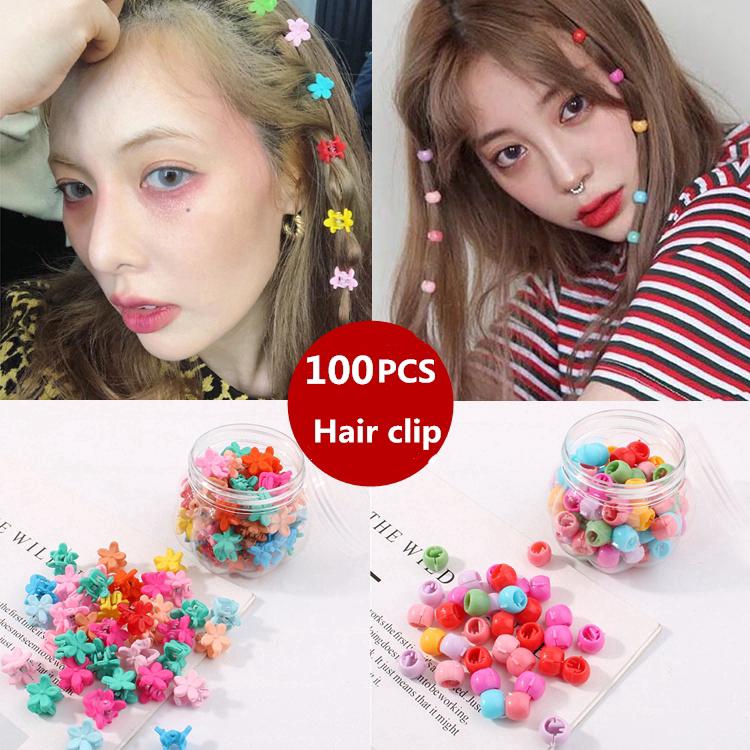 Bộ 100 kẹp tóc màu kẹo phong cách hàn quốc đáng yêu