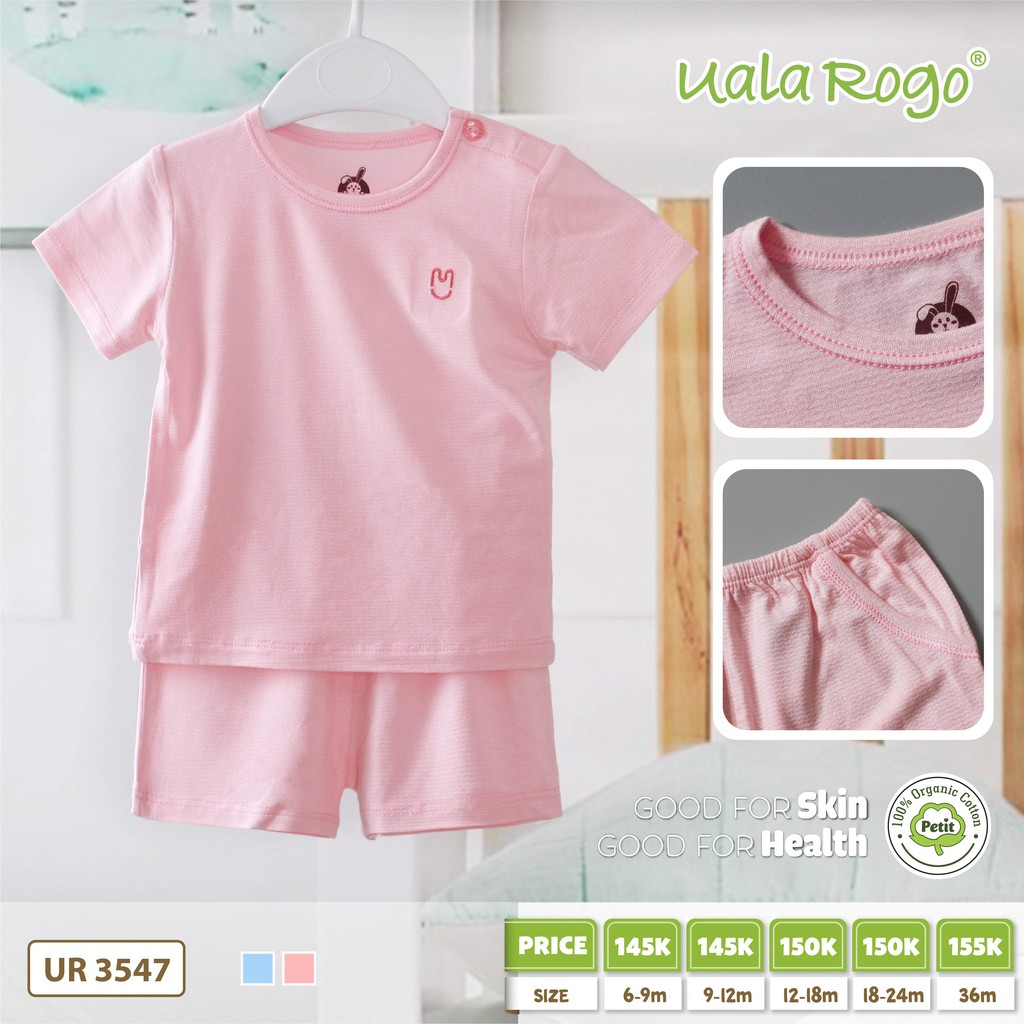 Bộ cộc tay cho bé Ualarogo UR3547