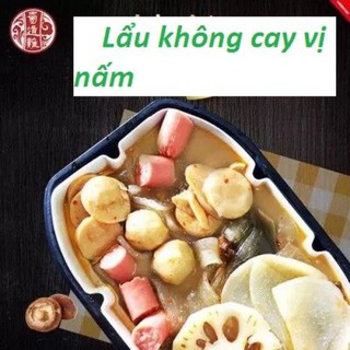 Lẩu tự sôi - canh nấm xúc xích trứng cút không cay
