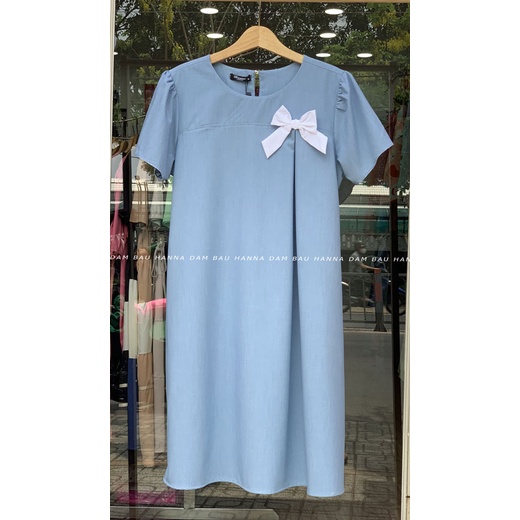 [HANNA size 40-100kg] Đầm bầu công sở dễ thương big size có size 100kg chất vải cao cấp thấm mồ hôi tốt mùa hè dáng dài