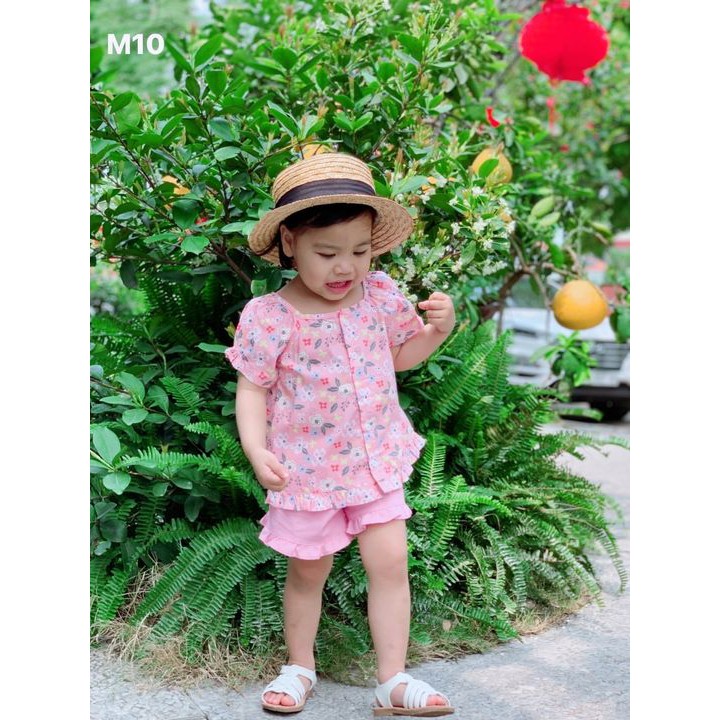 Bộ Mia Kids cúc dọc hoa HỒNG