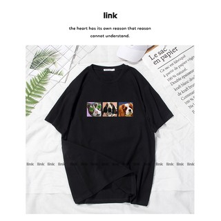 Áo thun nữ CHÓ CORGI đáng yêu tay lỡ unisex ( Đen, Trắng )