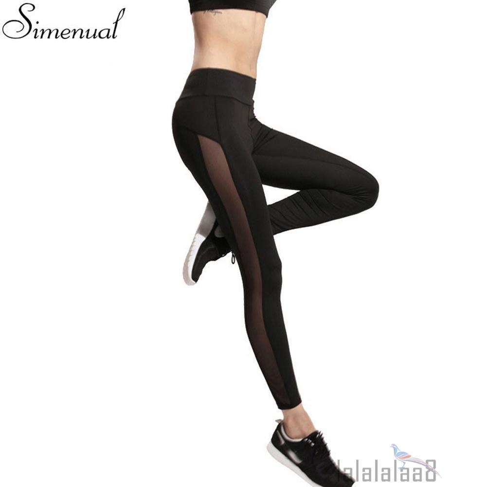 Quần legging tập yoga vải lưới thời trang hàng ngày cho phụ nữ
