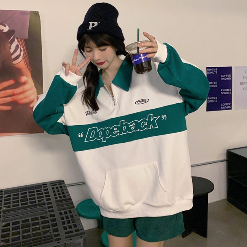 Áo sweater nam ,áo nỉ form rộng có cổ khóa kéo dopeback unisex 2022