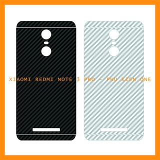 Decal dán lưng Xiaomi Redmi Note 3/ Note 3 Pro/ Note 4/ Note 4x/ Note 5 Pro/ Note 6 Pro/ Note 7 Pro vân carbon 3D