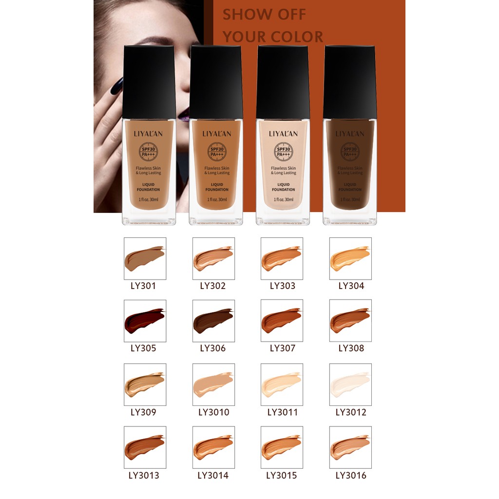 Kem Nền LIYAL'AN Dạng Lỏng Với Chỉ Số SPF30 30ml Kiểm Soát Dầu Lâu Trôi Chống Thấm Nước Trang Điểm Tự Nhiên | BigBuy360 - bigbuy360.vn