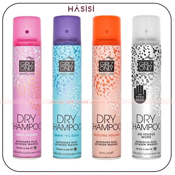 Dầu Gội Khô GIRLZ ONLY - Hair Care Dry Shampoo 200ml