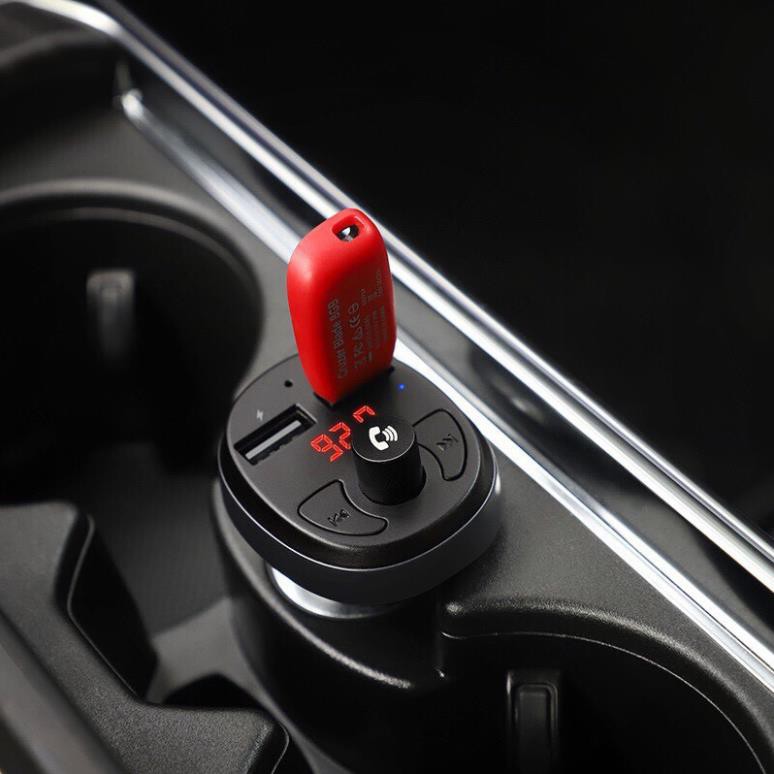 Tẩu sạc xe hơi tích hợp Bộ phát FM &amp; MP3 -Hoco E41 -Hàng phân phối chính hãng -BH 12 tháng