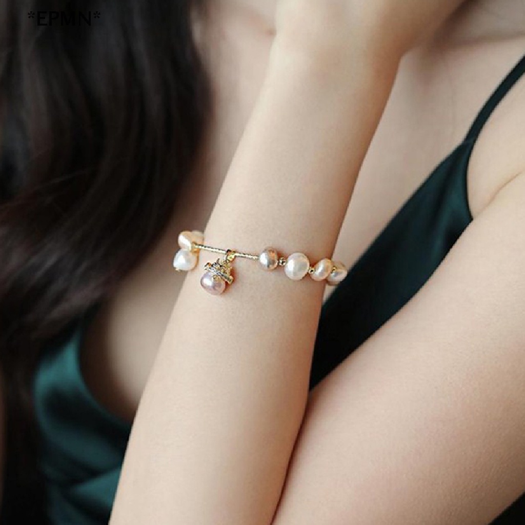Hwetr Vòng Tay Ngọc Trai Tự Nhiên Phong Cách Baroque Cho Học Sinh