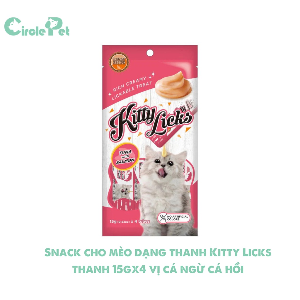 Snack Cho Mèo Dạng Thanh Kitty Licks Hỗ Trợ Biếng Ăn Bổ Sung Dưỡng Chất Cho Mèo Con 15gx4