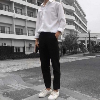 SƠ MI TRẮNG UNISEX Nam Nữ, đi học được
