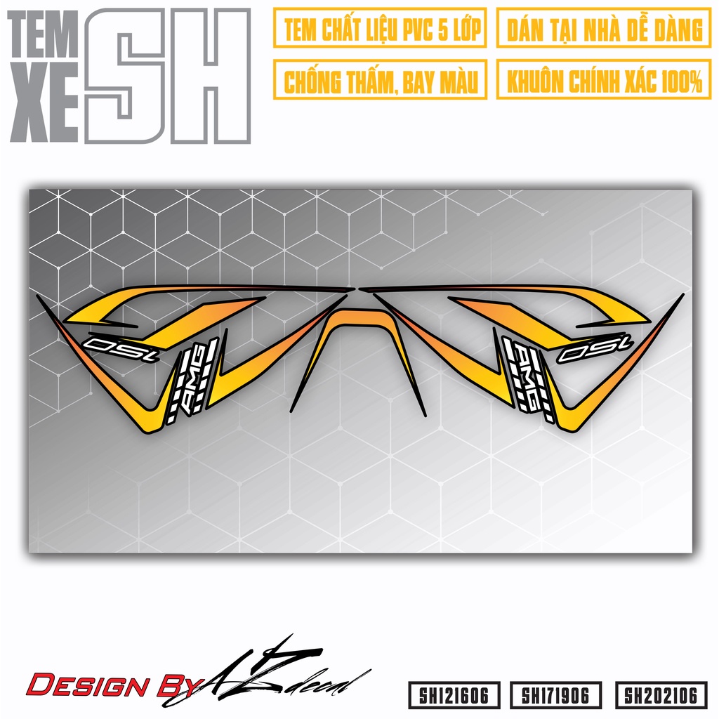 Tem Rời SH 2012 - 2022 Nhiều Màu AMG Gradient | SH06 | Decal Chế PVC Cao Cấp Chống Bay Màu, Chống Nước, Dễ Dán Tại Nhà