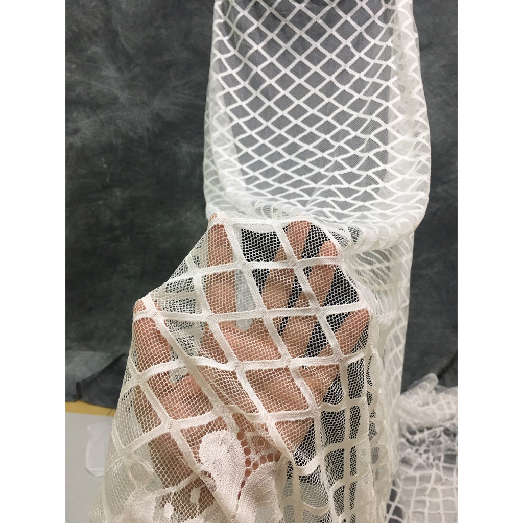 Ren cao cấp RM16587 khổ 1,5m may váy đầm, váy cưới, ren thời trang, ren trang trí