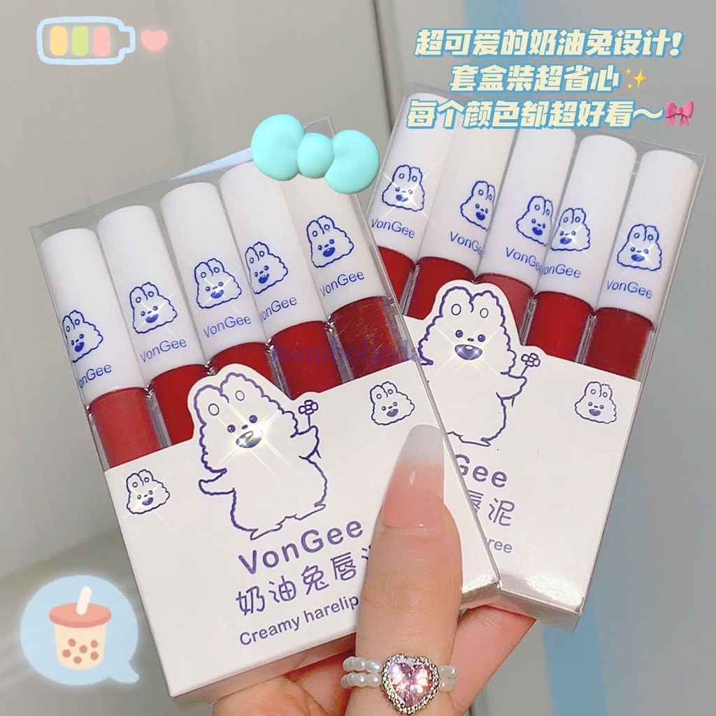 Bộ 5 Son Kem Lì Cây VONGEE Không Dính Cốc Set Son Kem Mịn Lì VONGEE Nội Địa Trung Chống Thấm Nước | BigBuy360 - bigbuy360.vn