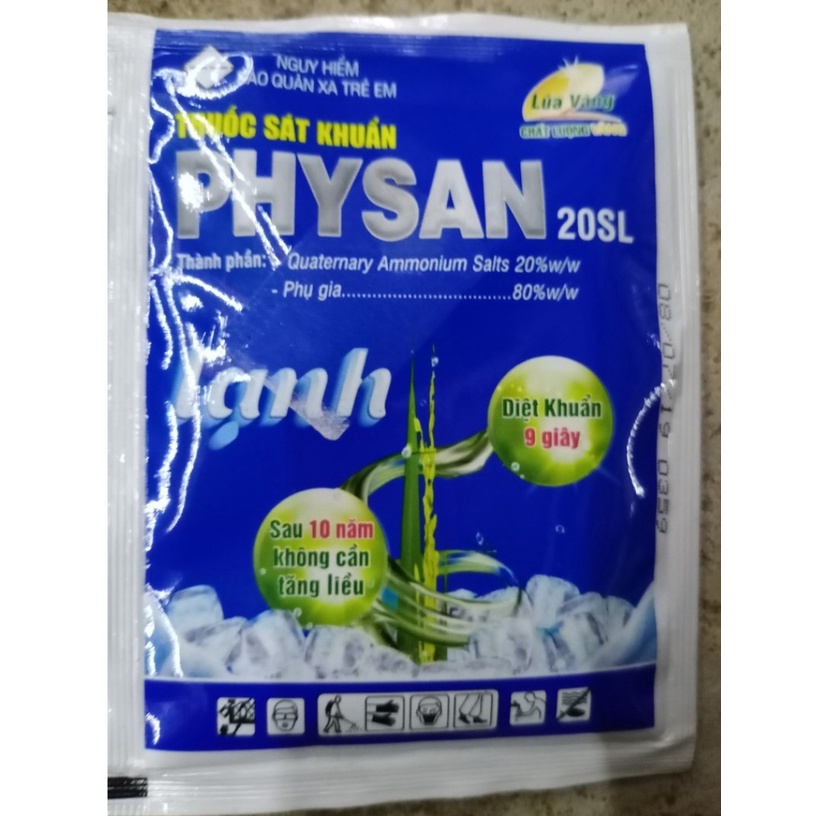 PHYSAN 20SL lạnh sát khuẩn 9 giây, mướt lá, mát bông, sáng hạt - gói 25 ml