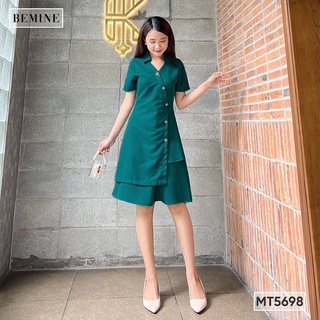 Đầm đắp chéo chạy nút bemine mt5698