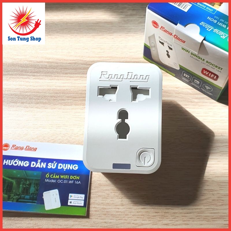 Ổ Cắm Thông Minh 16A - Ổ Cắm Wifi Rạng Đông 3500W - Chức Năng Hẹn Giờ, Điều Khiển Từ Xa - Bảo Hành 1