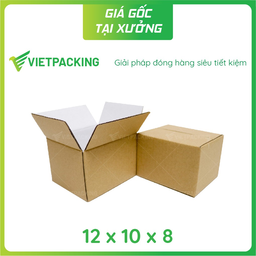 12x10x8 - 50 hộp carton đóng hàng giấy đẹp chất lượng V048