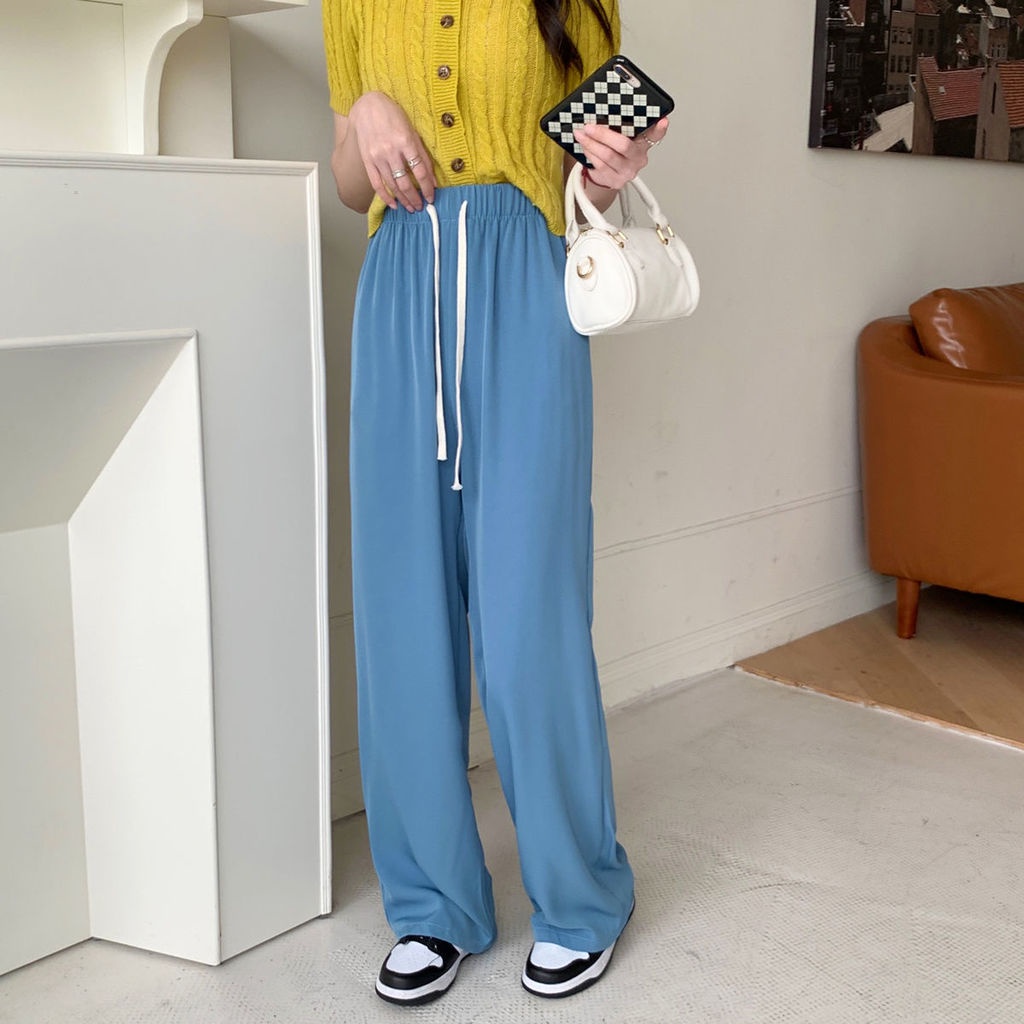 Quần ống rộng Lưng Cao Tôn Dáng Thời Trang Hè Cho Nữ