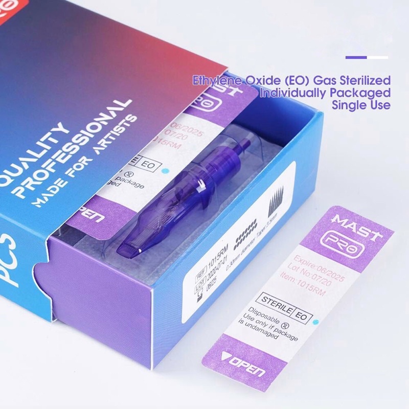 1 HỘP 10 KIM 1 PEN MAST PRO TÍM SIÊU BÉN CHÍNH HÃNG