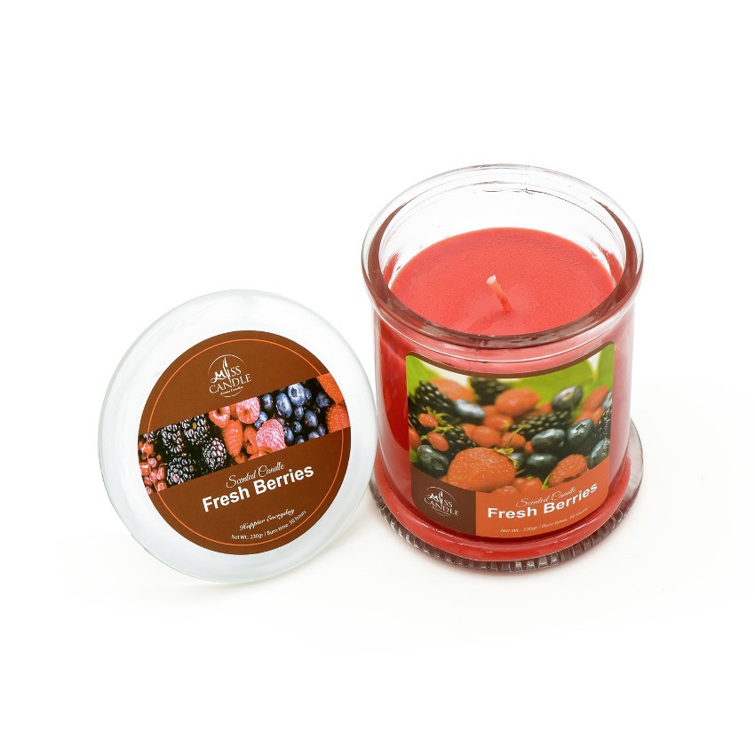 Hũ nến thơm Miss Candle NQM3414 Fresh Berries (Hương dâu tây)