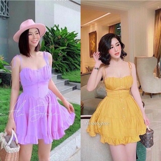 Đầm xoè 2 dây có mút ngực