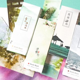 Set/ hộp bookmark cổ phong màu nước nhiều mẫu
