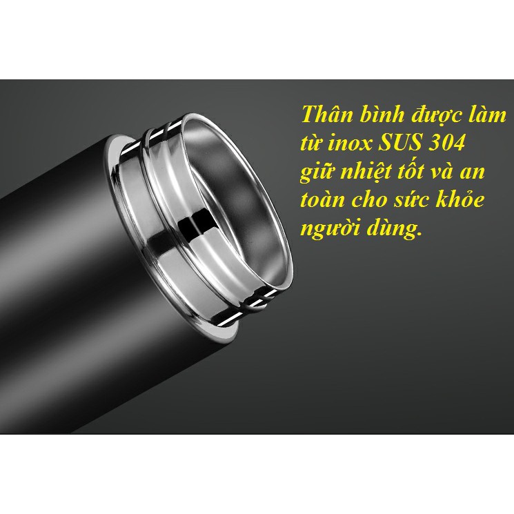 Bình giữ nhiệt, bình giữ nhiệt thể thao INOX 304 giữ nóng + giữ lạnh