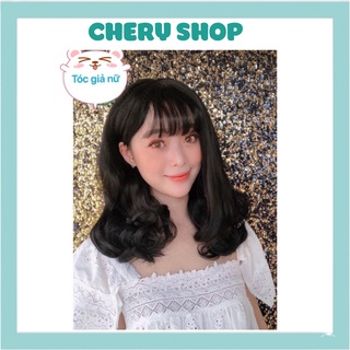 Tóc giả nguyên đầu xoăn 💄💄 FREESHIP 💄 nguyên đầu xoăn ngắn 1804 tặng kèm lưới trùm tóc