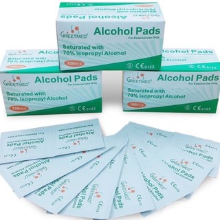 Gạc tẩm cồn Alcohol Pads ( hộp 100 miếng)