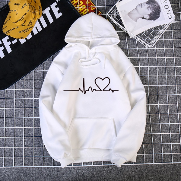 Áo hoodie nam nữ Nhịp Tim, Vải Nỉ Ngoại Siêu Xịn, Anam Store