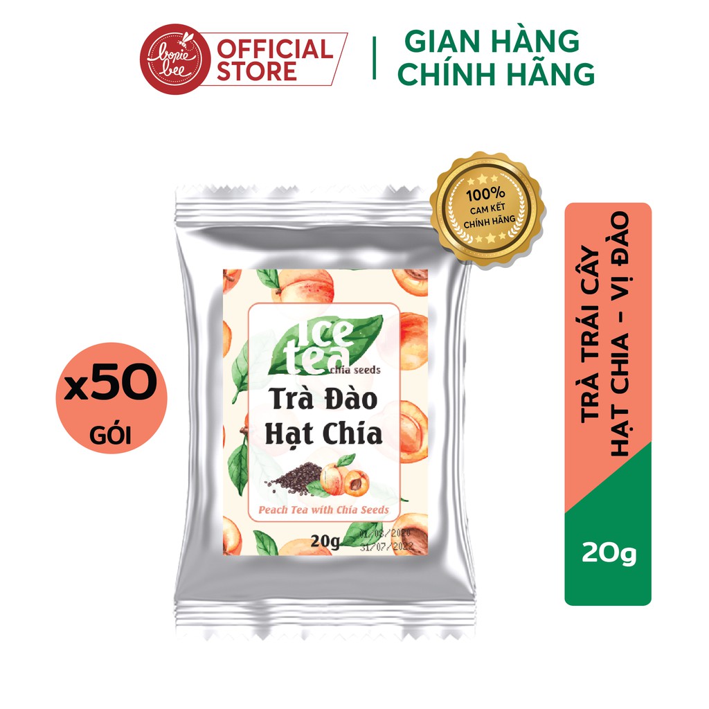 50 Gói Trà Trái Cây Hạt Chia - Thơm Ngon Đậm Vị - VỊ Đào