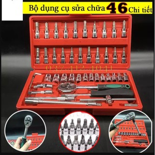Bộ khẩu vặn ốc vít 46 món nhỏ gon