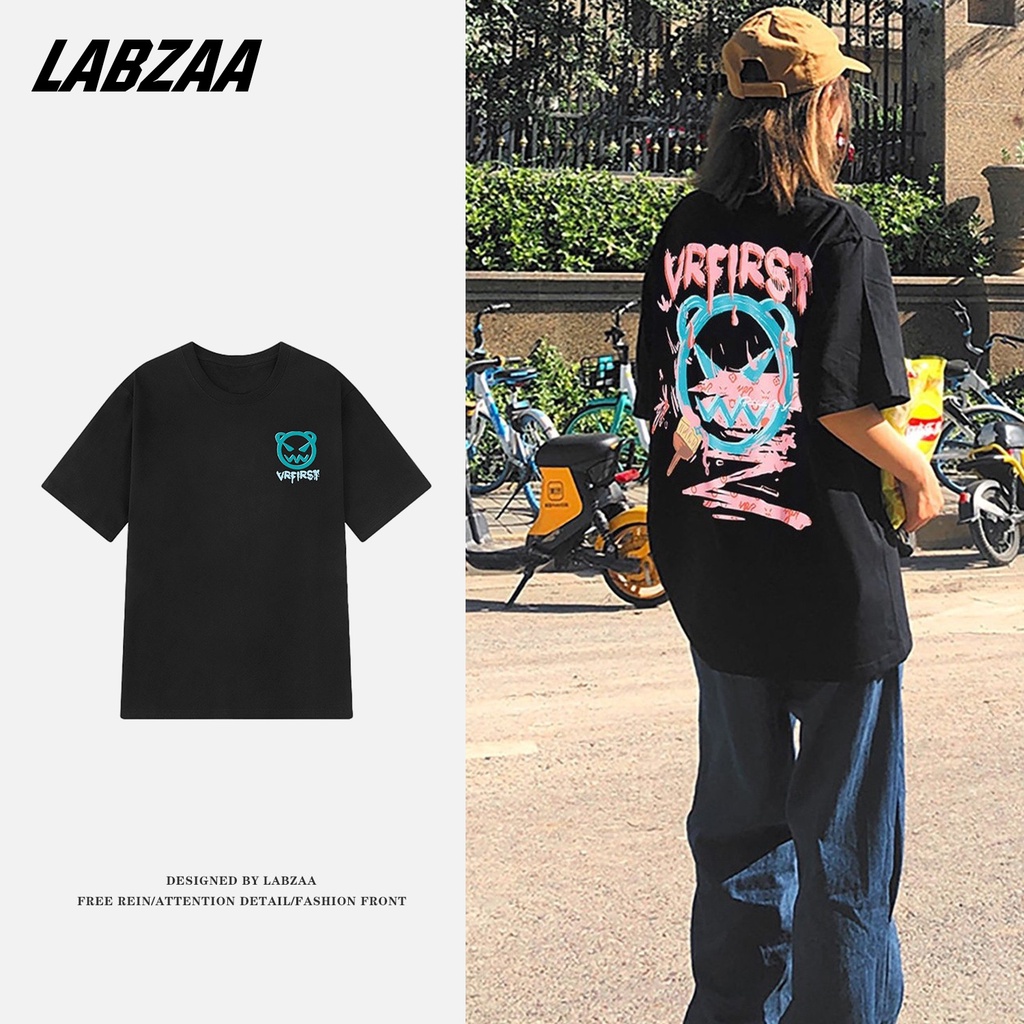 Áo Thun Tay Ngắn Cổ Tròn Form Rộng Thời Trang Xu Hướng Nhật Bản Cho Nam