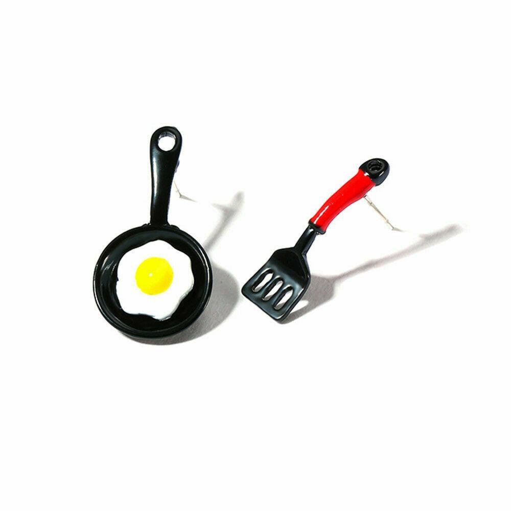 MELODG 1 Đôi Bông Tai Hình Trứng Chiên Dễ Thương Dành Cho Nữ