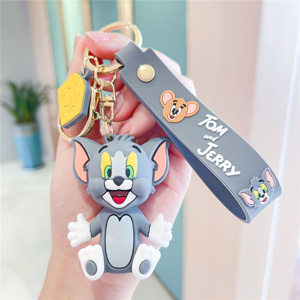 Móc Chìa Khóa Tom Và Jerry Hoạt Hình Dễ Thương Treo Balo, Túi Xách, Chìa Khóa Ô Tô Xe Máy
