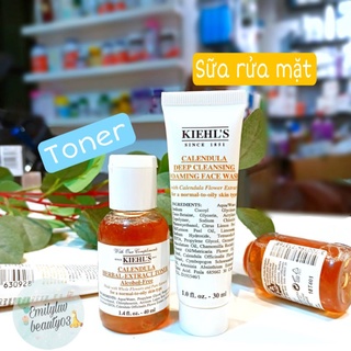 Sữa rửa mặt/ nước hoa hồng toner Kiehl’s Calendula